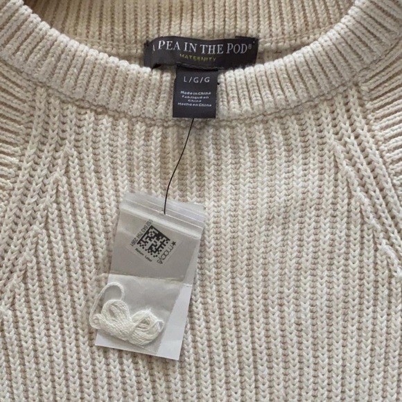 Pregnancy sweater A Pea In The Pod Eyelet Mixed Media Sweater Top - Picture 7 of 8